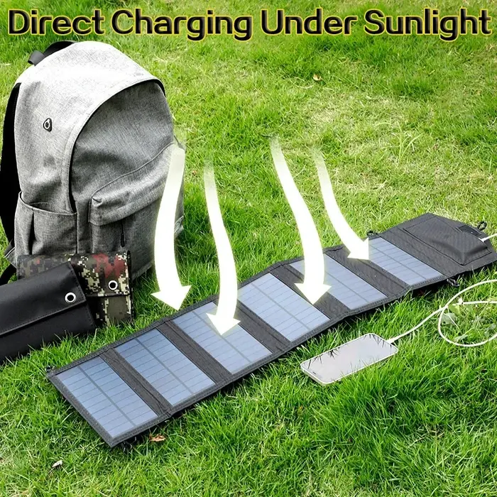 Panneau solaire pliable 6 fois 800W 20 w/h panneaux solaires portables chargeur rapide USB 5V DC