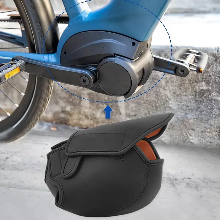 Housse de protection coupe-vent pour moteur de vélo électrique, housse anti-poussière pour moteur de vélo électrique, pour le transport et le stockage à domicile et au garage