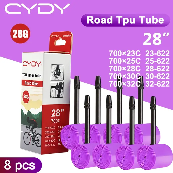 Chambre à air en TPU CYDY pour vélo de route 700x23 25 28 30 32C
