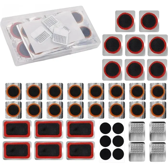 Kit de réparation de pneus de vélo, patchs vulcanisants, Patch de crevaison de chambre à air de vélo