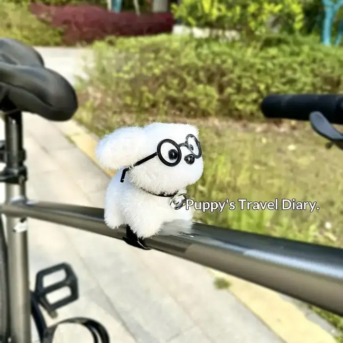 CA 1 pièce, nouveau pendentif décoratif en peluche chiot mignon pour guidon de vélo