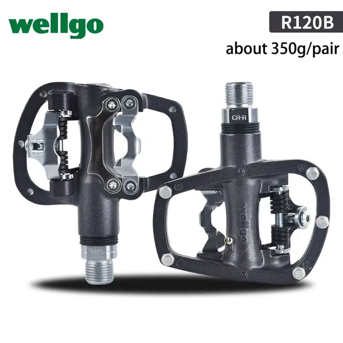 Wellgo-Pédale autobloquante pour vélo de route et de montagne R120B