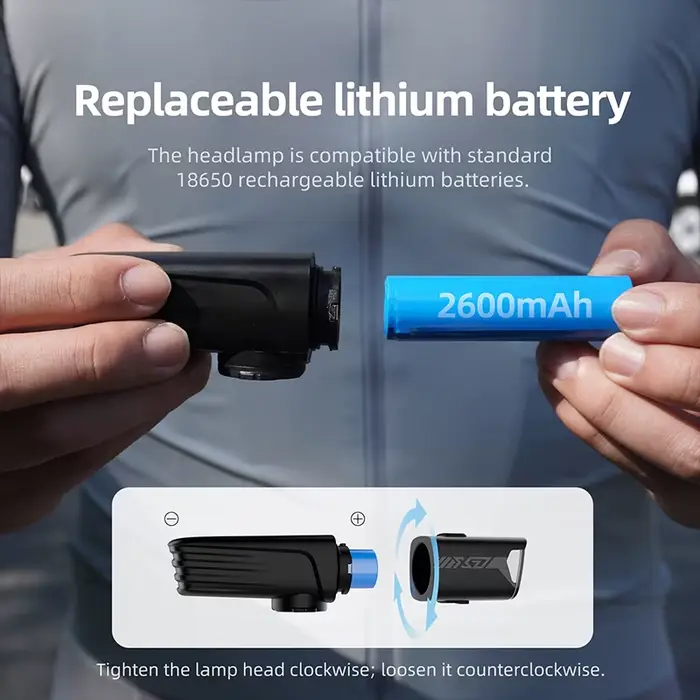 CYCLAMI X7 lumières phares intelligents USB Rechargeable route VTT feu avant 1000 Lum batterie rempl