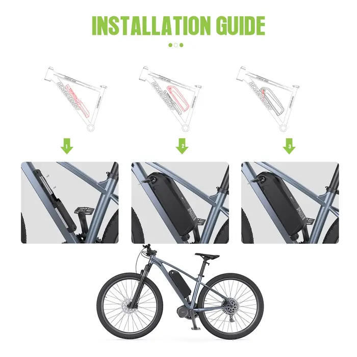 Batterie de vélo électrique Hai-long 20AH 13AH - 52V 48V 36V pour moteur 1000W 750W 250W Bafang Tongsheng ou autre