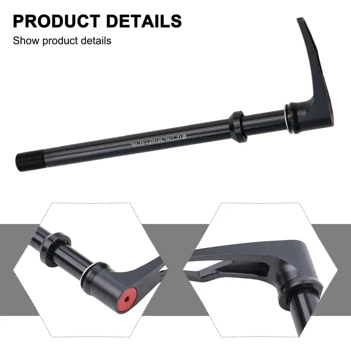 Levier d'essieu traversant pour vélo BMC CUBE en alliage d'aluminium noir pour Boost 1X100/142/148x12mm