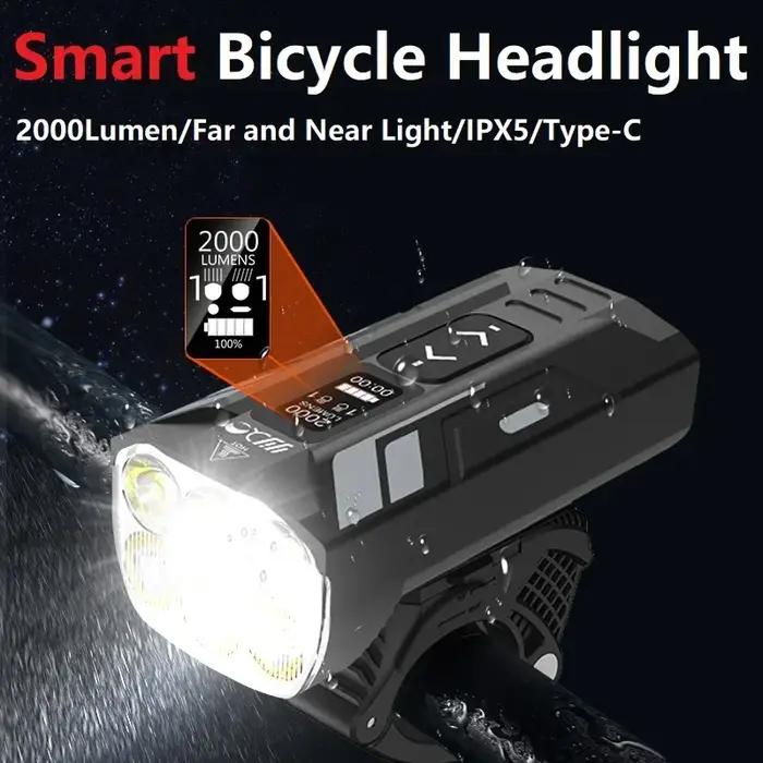 Feu de vélo 2000 Lumens 6LED feux