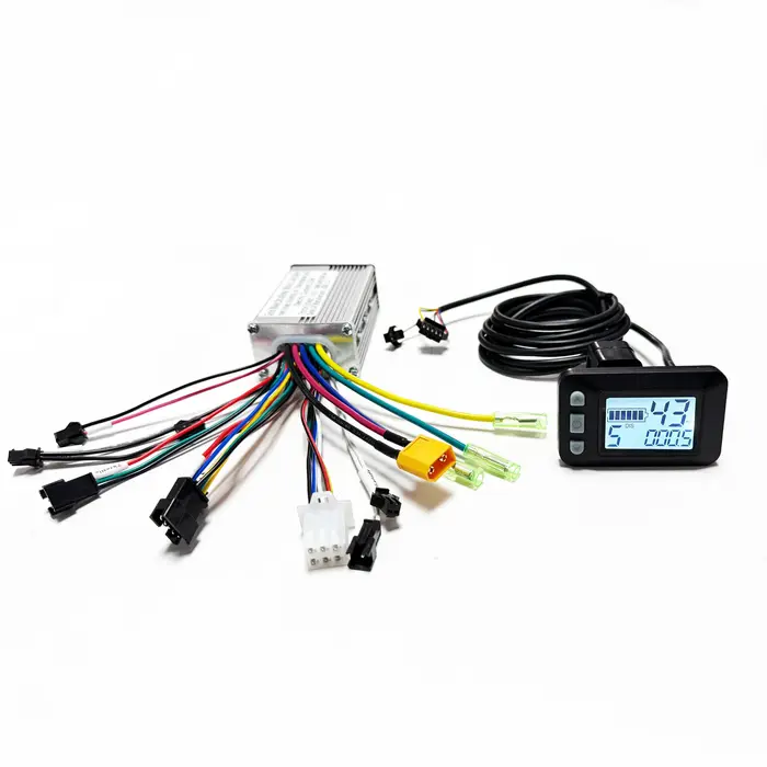 Contrôleur de moteur sans balais pour vélo électrique 24V 36V 48V 350W 20-25A avec écran LCD UART NO.2 P3 pour