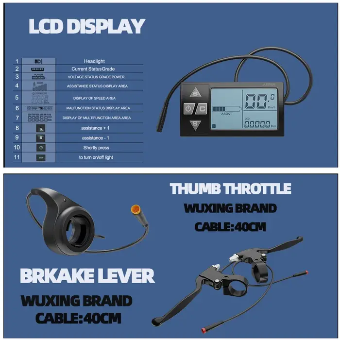 Kit de Conversion de vélo électrique 36V 250W 350W 500W