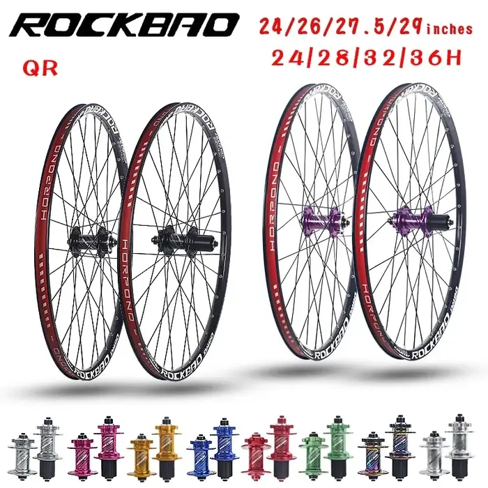 ROCKBAO VTT roues 24/26/27.5/29 pouces frein à disque 4 roulements 7-12 vitesses dégagement rapide 29er vtt roue de vélo