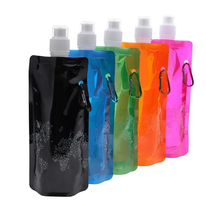 Bouteille d'eau pliable en silicone ultraléger portable, sac d'eau souple, fournitures de sport de p