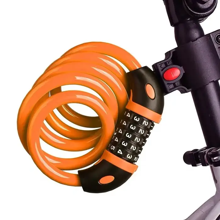 Serrure de vélo Code à 5 chiffres 1200mm * 12mm serrure antivol accessoire de sécurité de vélo câble