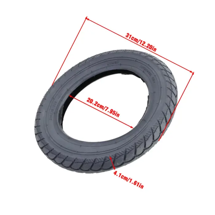 Pneu arrière gonflable universel 310X50-210 de 12 pouces pour la plupart des marques de scooters électriques