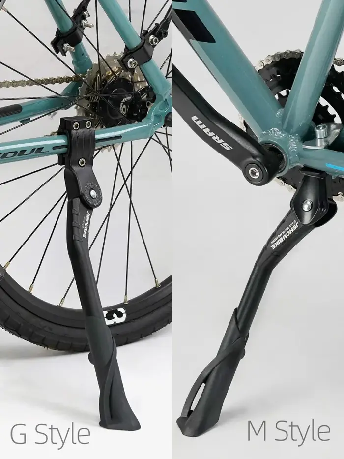 JSHOUBIKE béquille de vélo réglable en alliage d'aluminium vtt/neige/vélo pliant/vélo électrique repose-pieds latéral