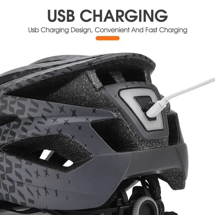 Casque de vélo WEST BIKING avec feu arrière spécifique