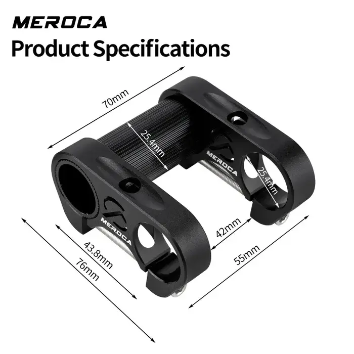 Tige de guidon de vélo MEROCA 25.4 pour vélo pliant Brompton DAHON 412 SP8, double tige à montage direct, rehausseur de guidon réglable