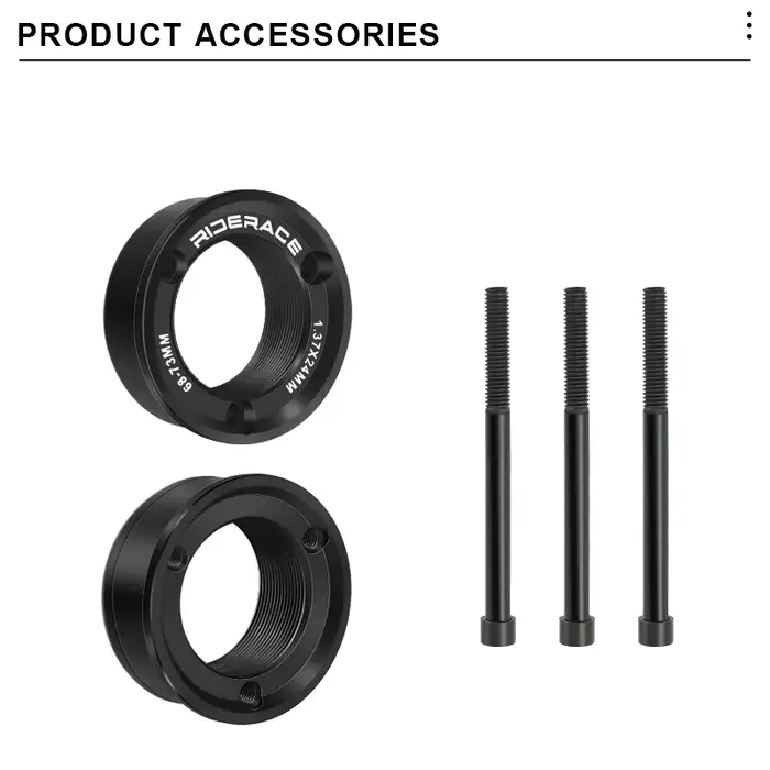 RIDERACE Kit de Conversion de support inférieur de vélo américain vers Euro 24MM BB BB68/73 adaptateur pour pièce de