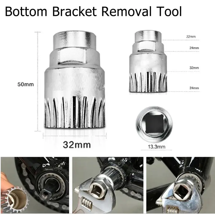 Kit d'outils de réparation de vélo, outil de démontage de manivelle de vélo, outil de retrait du support inférieur, outil de démontage de roue libre, accessoires de réparation de cyclisme