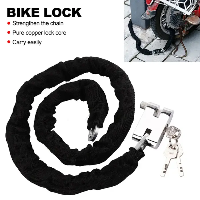 1.2m moto vélo serrure chaîne robuste antivol