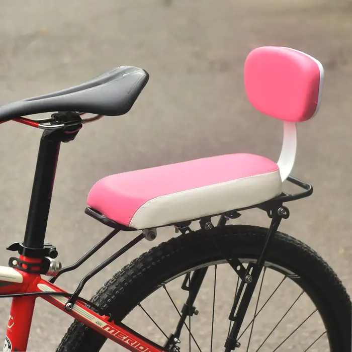 Siège arrière de vélo en cuir PU pour enfants