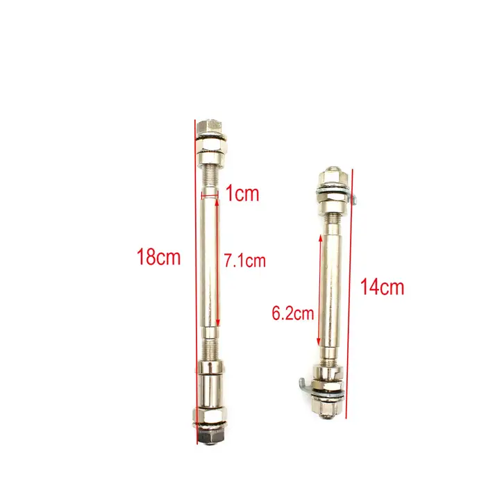 Essieu de moyeu de roue de vélo 14CM 18CM