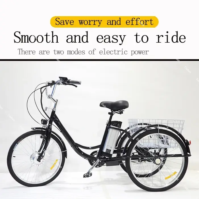 Vélo électrique à 3 roues de 24 pouces
