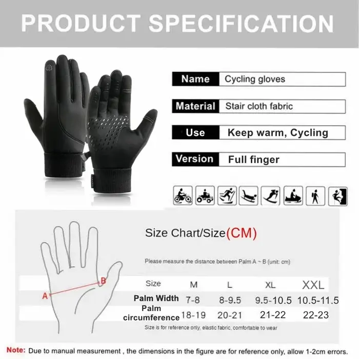 Gants de cyclisme imperméables pour l'hiver