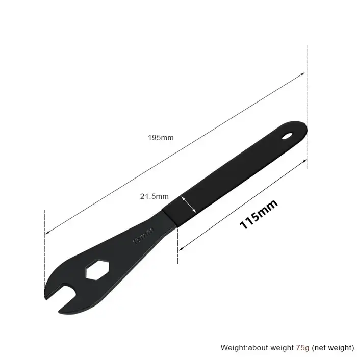 RIDERACE clé à pédale de vélo 15mm Durable pour moyeux de VTT vtt installer clé de retrait outils de réparation de cyclisme sur route