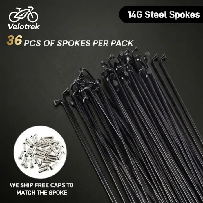 36 pièces rayons de vélo rayons de roue de vélo rayons de vélo haute résistance en acier au carbone