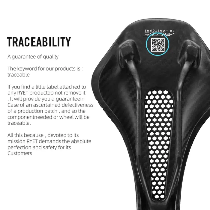 RYET selle entièrement en carbone imprimé 3D ultraléger creux confortable respirant vtt vélo de course sur route siège