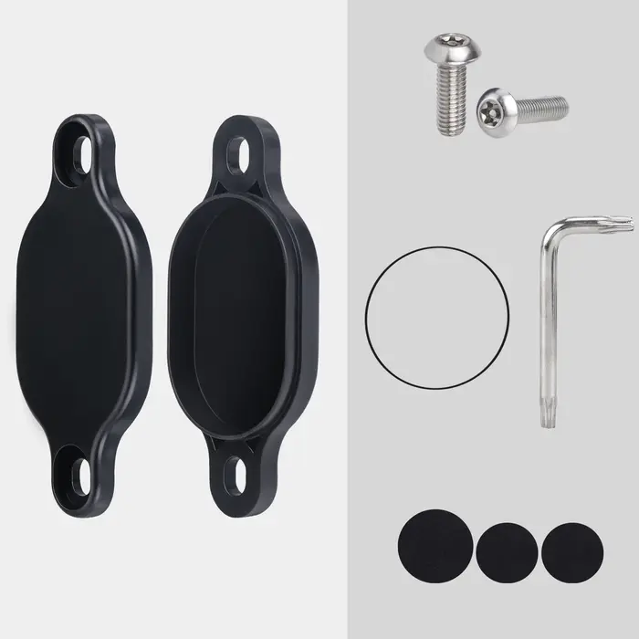 Support de localisateur de vélo avec vis antivol dissimulées sous le support de bouteille d'eau du v