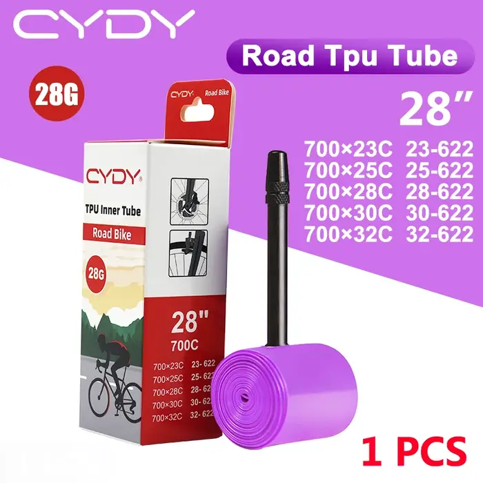 28g CYDY vélo de route TPU chambre à air 700x23C 25C 26C 27C 28C 30C 32C vélo vélo pneus caméra pneu