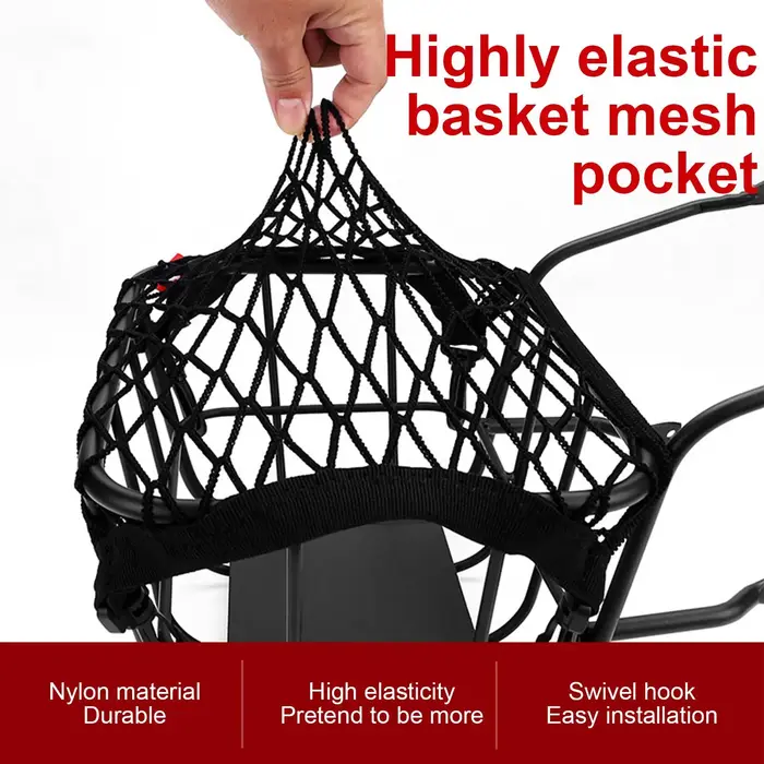 Filet de chargement pour moto en polyester hautement élastique avec 4 crochets réglables
