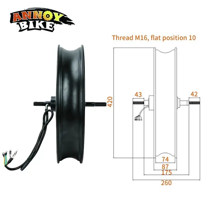 Moteur de vélo électrique 20 pouces 120 N.M