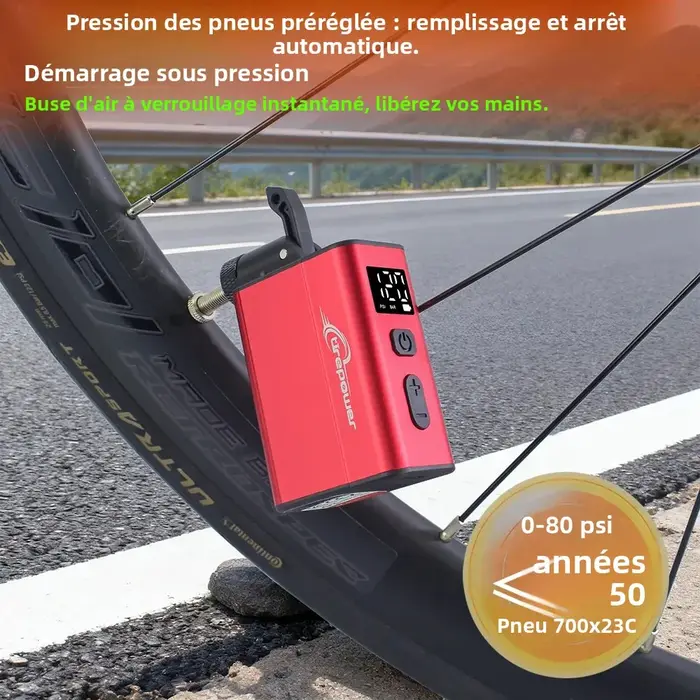 Pompe à air pour vélo électrique