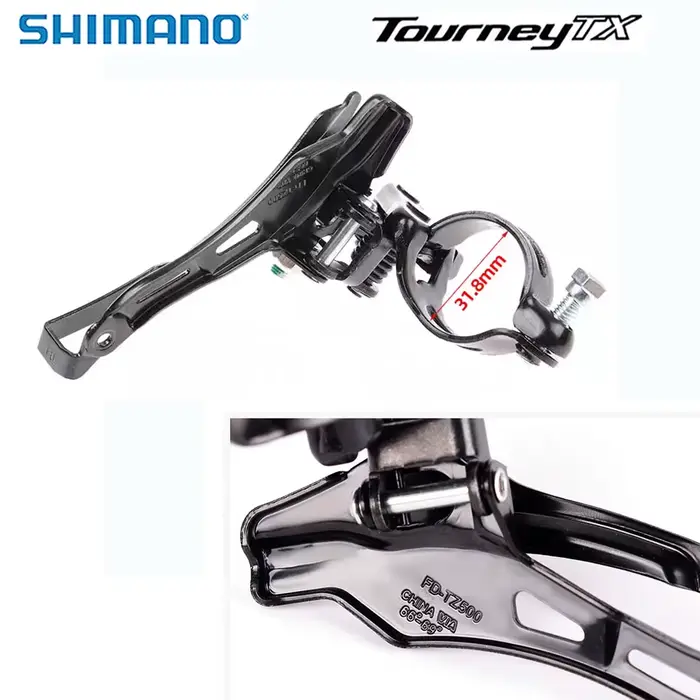 Shimano Tourney TZ FD TZ500 dérailleur avant de vélo FD-TZ500 support de bande de serrage 31.8mm 3x6/7 vitesse partie