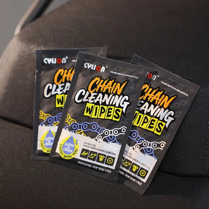 Lingettes de nettoyage de chaîne de vélo réutilisables