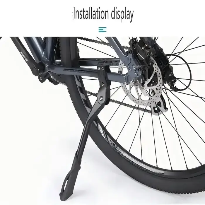  Béquille de vélo réglable en alliage d'aluminium pour VTT/vélos pliants/vélos électriques et véhicules tout-terrain