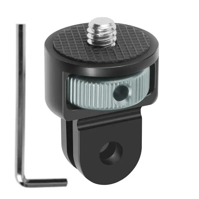 Support de vélo en alliage d'aluminium pour GoPro 13 12 11 10 9 8 avec vis 1/4