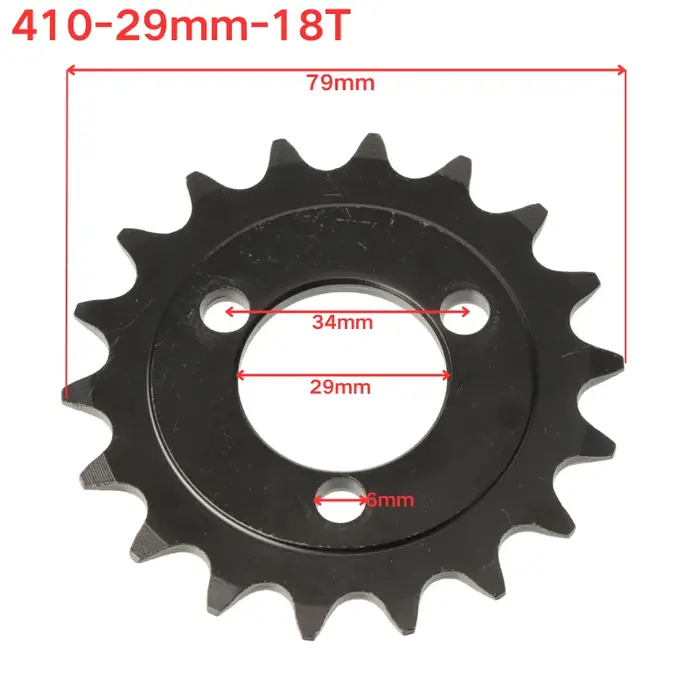 Pignon de chaîne 410 18T/22T/25T/28T, pignon à vitesse fixe adapté aux scooters électriques, vélos, 