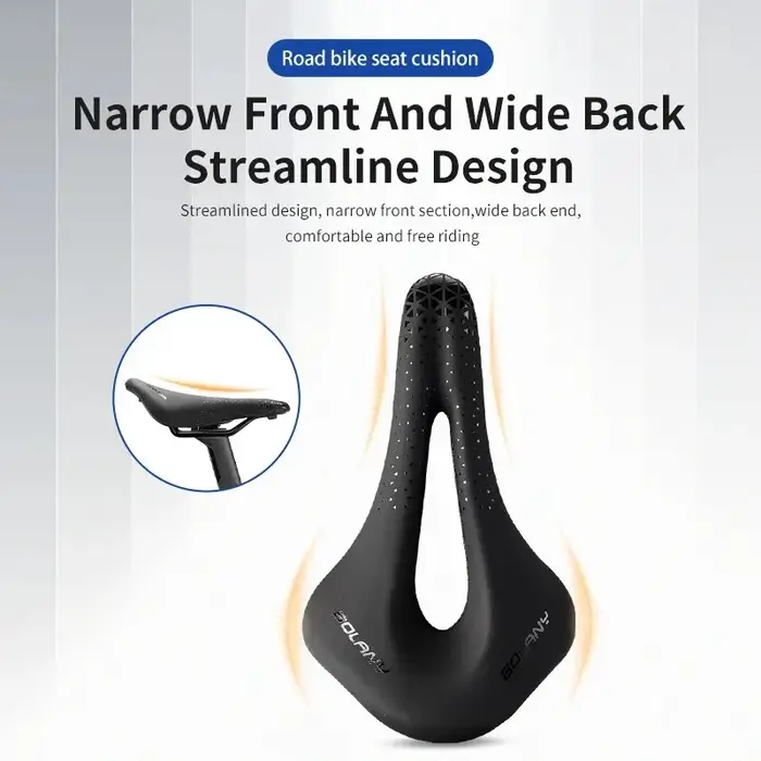 Selle de vélo en cuir PU ultralégère et respirante