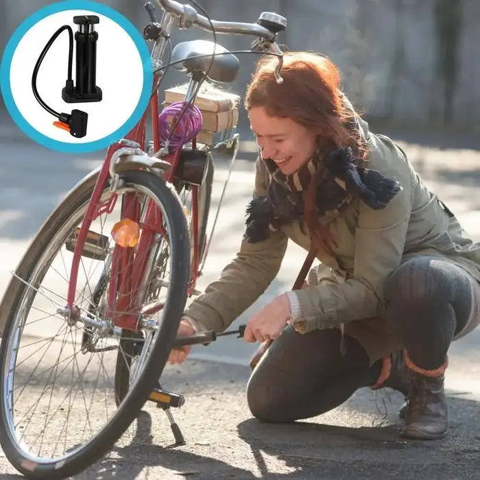 Pompe à air pour vélo avec manomètre