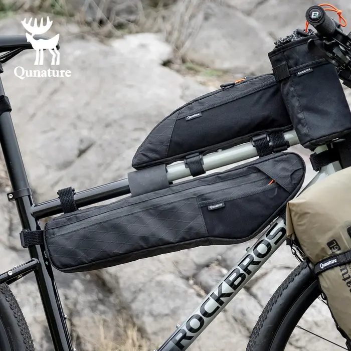 Qunature Bikepacking – Lot de 2 sacs de cadre de vélo