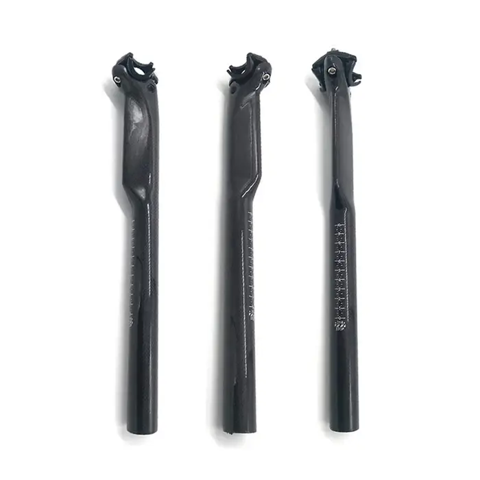 Tige de selle en fibre de carbone 3K, Tube de siège de vélo, noir mat, rouge, sans marque, 27.2/30.8