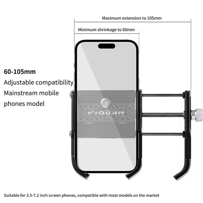 Support de téléphone en alliage d'aluminium pour vélo de route