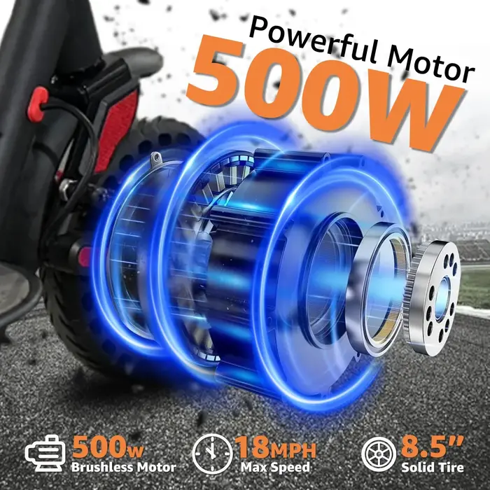 Trottinette électrique intelligente pliable pour les trajets quotidiens, moteur 36V 500W, autonomie de 25 miles, trottinette électrique intelligente pour adultes avec application
