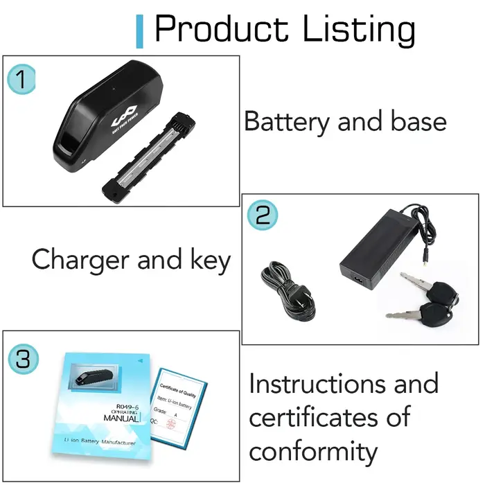 48V 30AH batterie de vélo électrique 21700 cellules 60V 52V 48V vélos tube inférieur Polly L-G 72V 15AH Scooter e-bike
