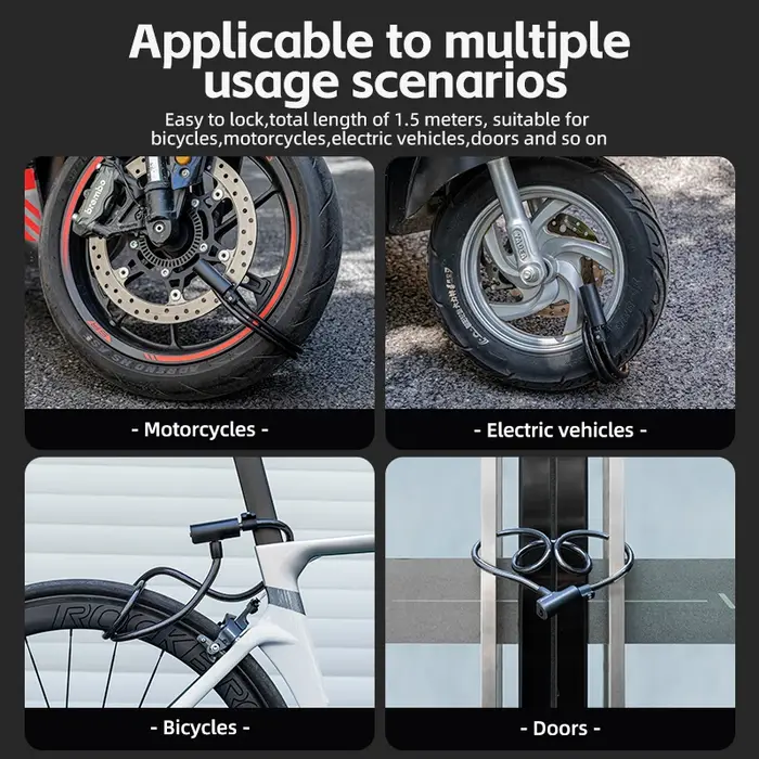 ROCKBROS – serrure de vélo antivol Portable