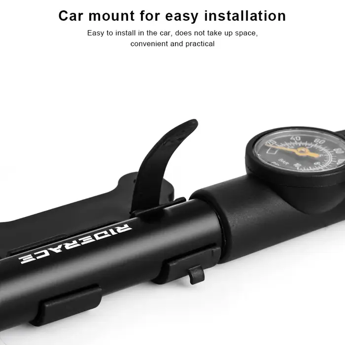 Pompe à vélo Portable avec jauge