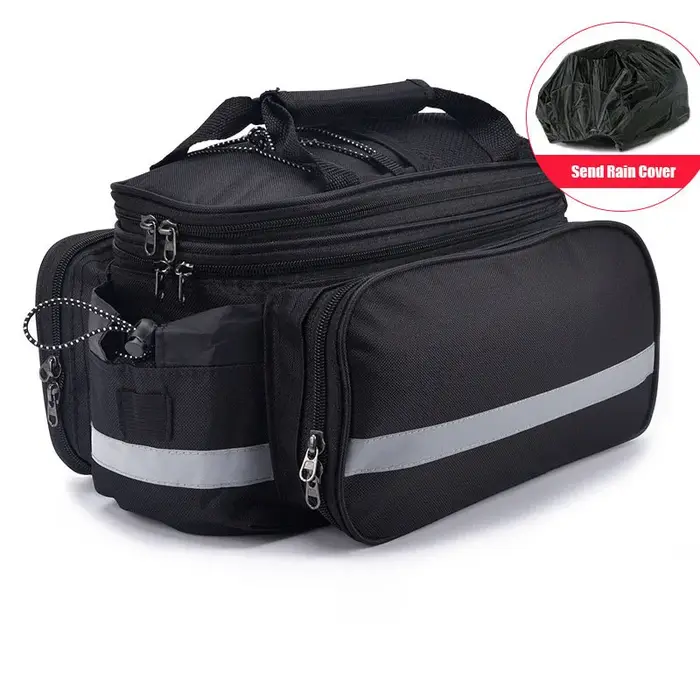 Sac de sacoche de vélo de grande capacité, sac d'étagère arrière de vélo de montagne, sac de rangeme