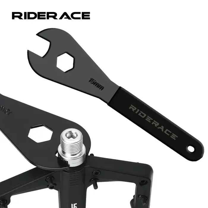 RIDERACE clé à pédale de vélo 15mm Durable pour moyeux de VTT vtt installer clé de retrait outils de réparation de cyclisme sur route